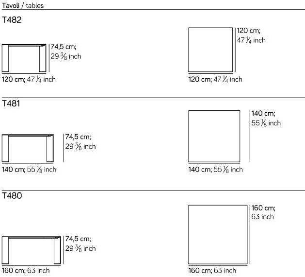 AMURA Квадратный мраморный стол с основанием из листового металла Exilis Am092.t480 - Вид №6