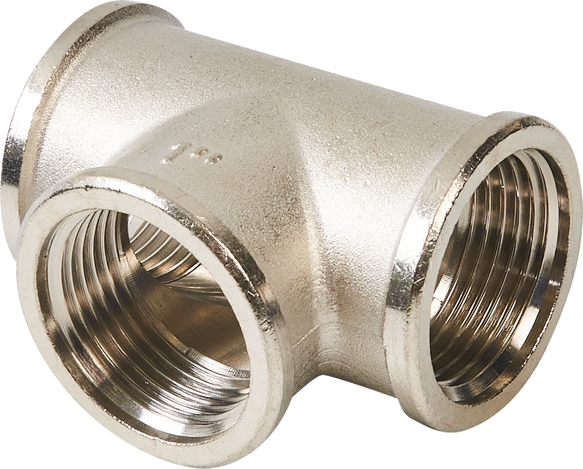 Тройник трубопроводный 1" никелированный латунь STOUT 82238986 STLM-0022665