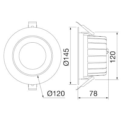 Круглый светодиодный светильник GEWISS третичное освещение ARCH-00148248 - Вид №2