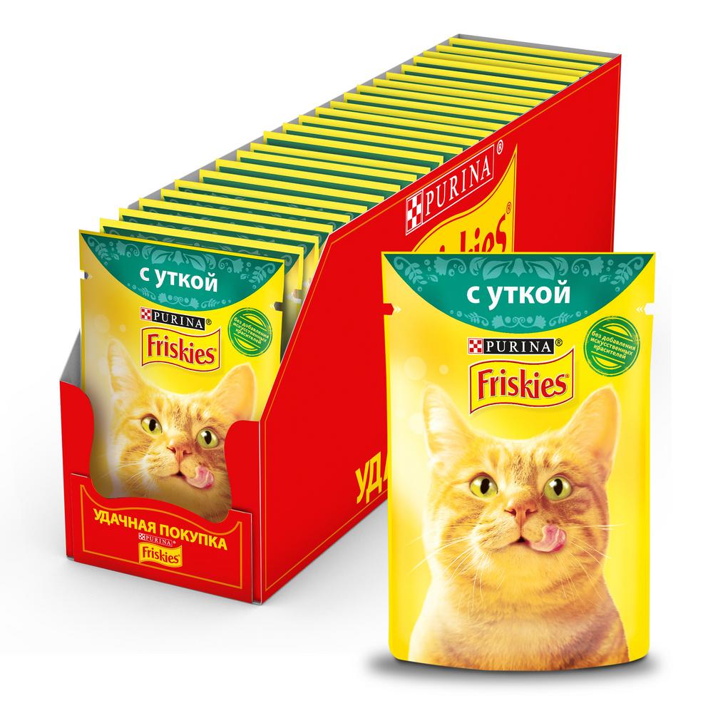 ПР0032300*24 Корм для кошек с уткой в подливе, пауч 85 г (упаковка - 24 шт) Friskies 