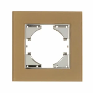 Рамка для розеток и выключателей Gusi Electric Ugra 1 пост цвет шампань 85233689 STLM-2034885