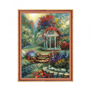 1383 Набор для вышивания Цветочная беседка 30 х 40 см RIOLIS Сотвори Сама