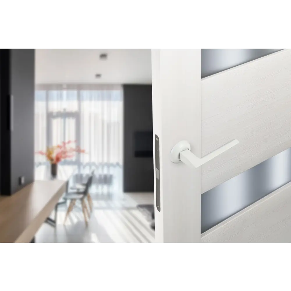 Дверные ручки EDSON EDS-69H-R1 в элегантном белом исполнении 85170505 STLM-0059402 - Вид №5