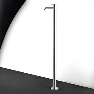 Смеситель для раковины сталь матовая с зеленой ручкой Toki Radomonte TKI7SCIL13