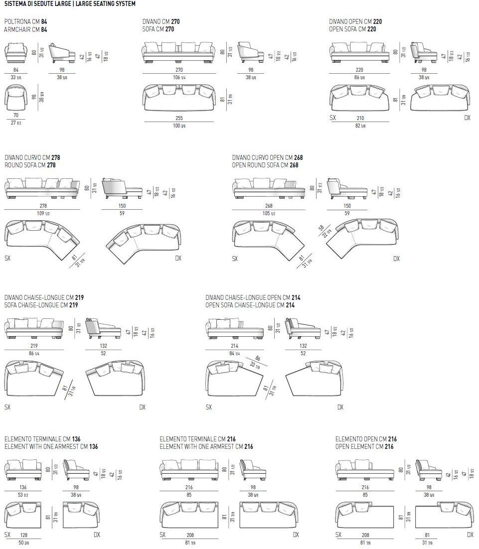 Minotti Изогнутый диван Lawson sun-id-1375676 - Вид №3