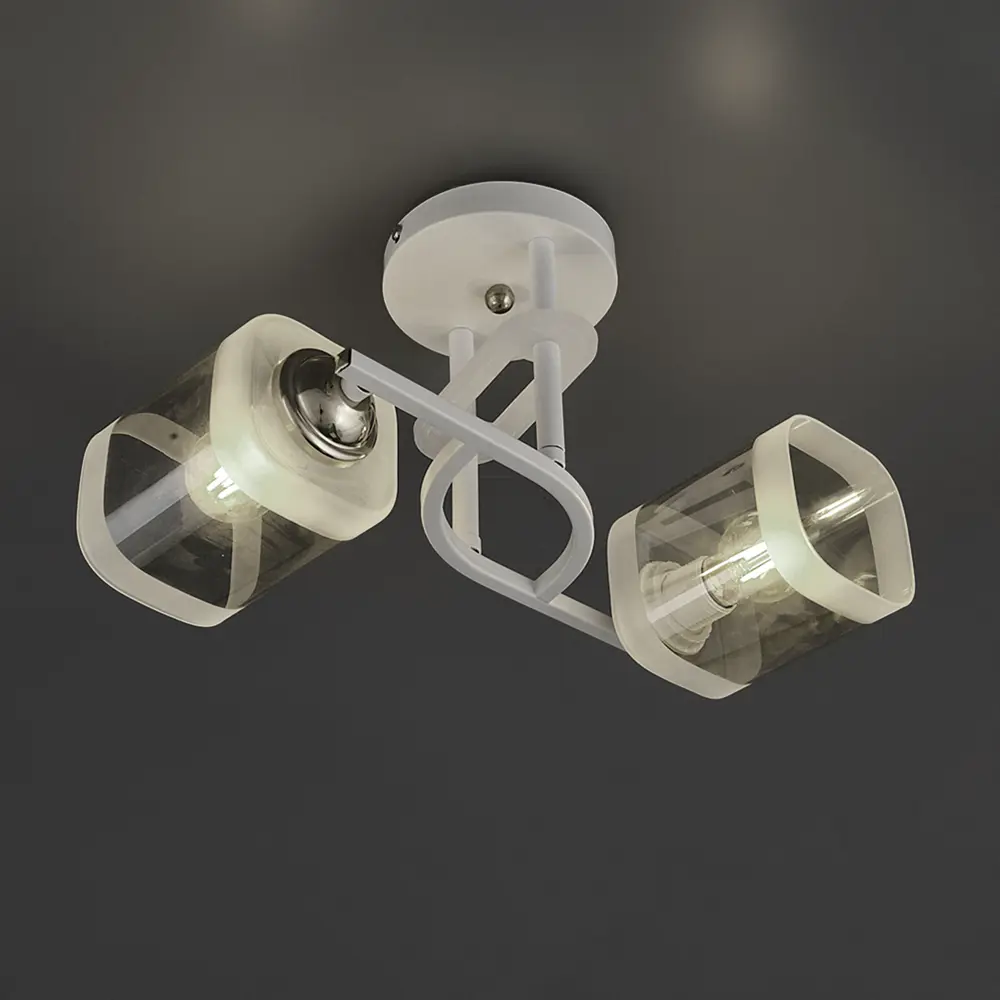 Потолочная люстра Jlight Kira 3137/2C E27 60 Вт, цвет белый/золото 83278755 STLM-2126009  - Вид №1