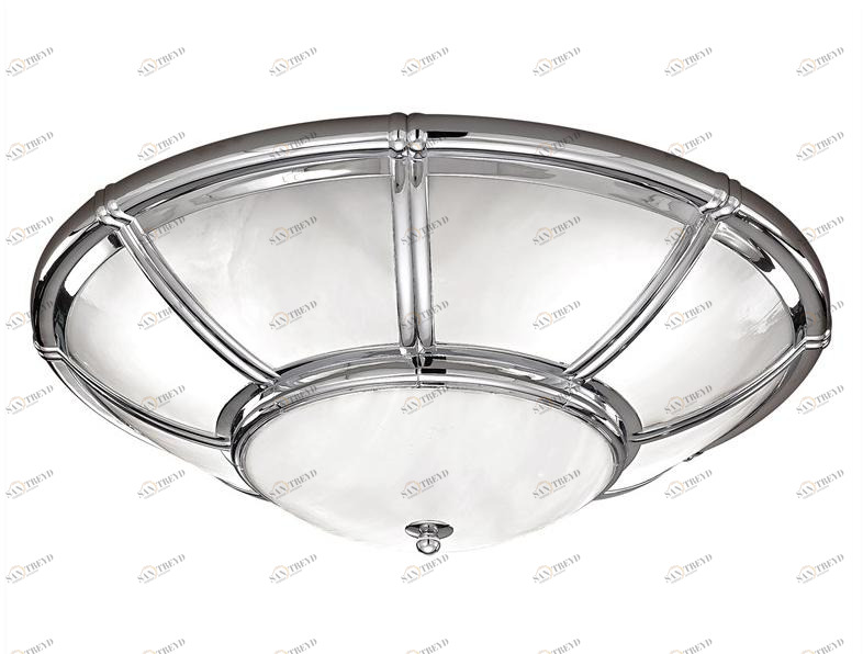 Possoni Illuminazione Хромированный потолочный светильник с опаловым стеклом Lorenzo 1998/6-pl-035