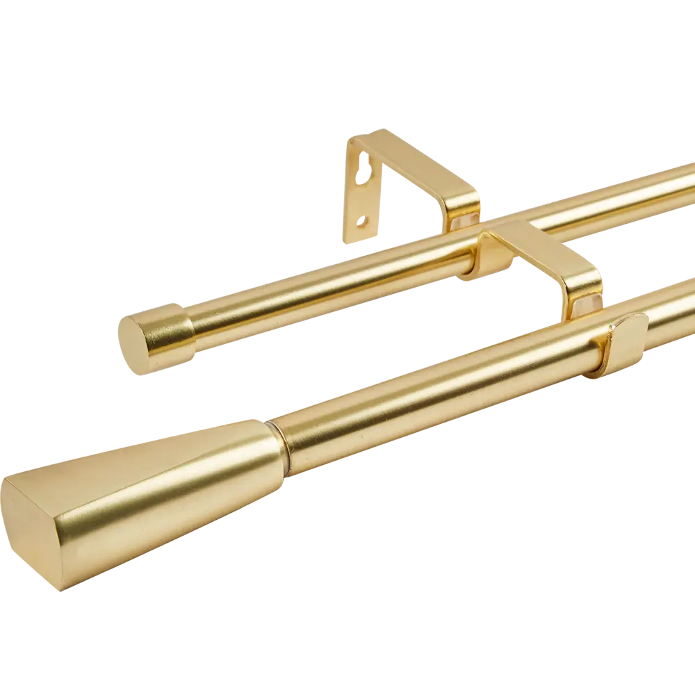 INSPIRE Двухрядный карниз Грани 160-300 см в цвете латунь 84407304 STLM-0049478