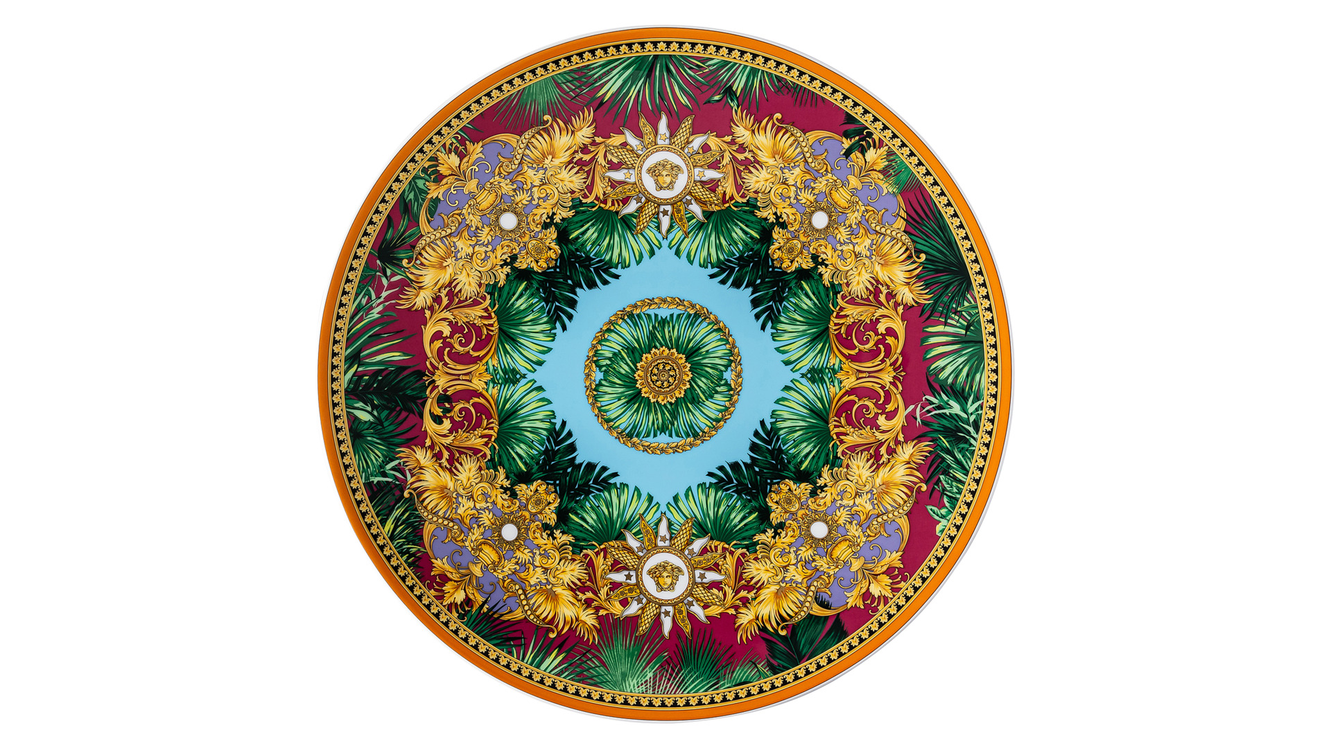 10660994 Rosenthal Versace Набор тарелок подстановочных Rosenthal Versace Мир джунглей 33см, фарфор, 6шт Фарфор  - Вид №1