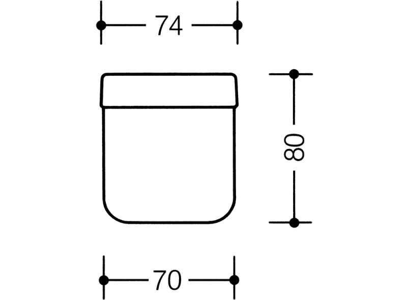 801.04B020 Стакан, плоское дно HEWI Edition matt | Polyamid  - Вид №5