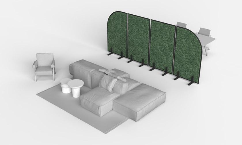 GREEN MOOD Звукопоглощающая офисная перегородка на колесах Design sun-id-1433653 - Вид №7