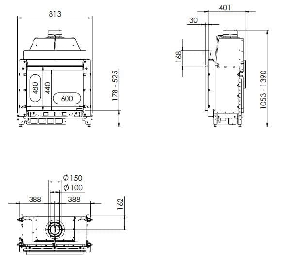 Встроенный газовый камин KALFIRE G60/48F ARCH-00096335 - Вид №9