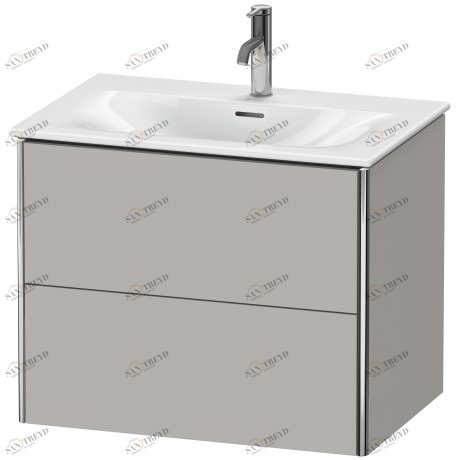 XS432300707 Тумбочка подвесная XSquare #XS4323 710 x 478 мм Бетонно-серый матовый декор Duravit