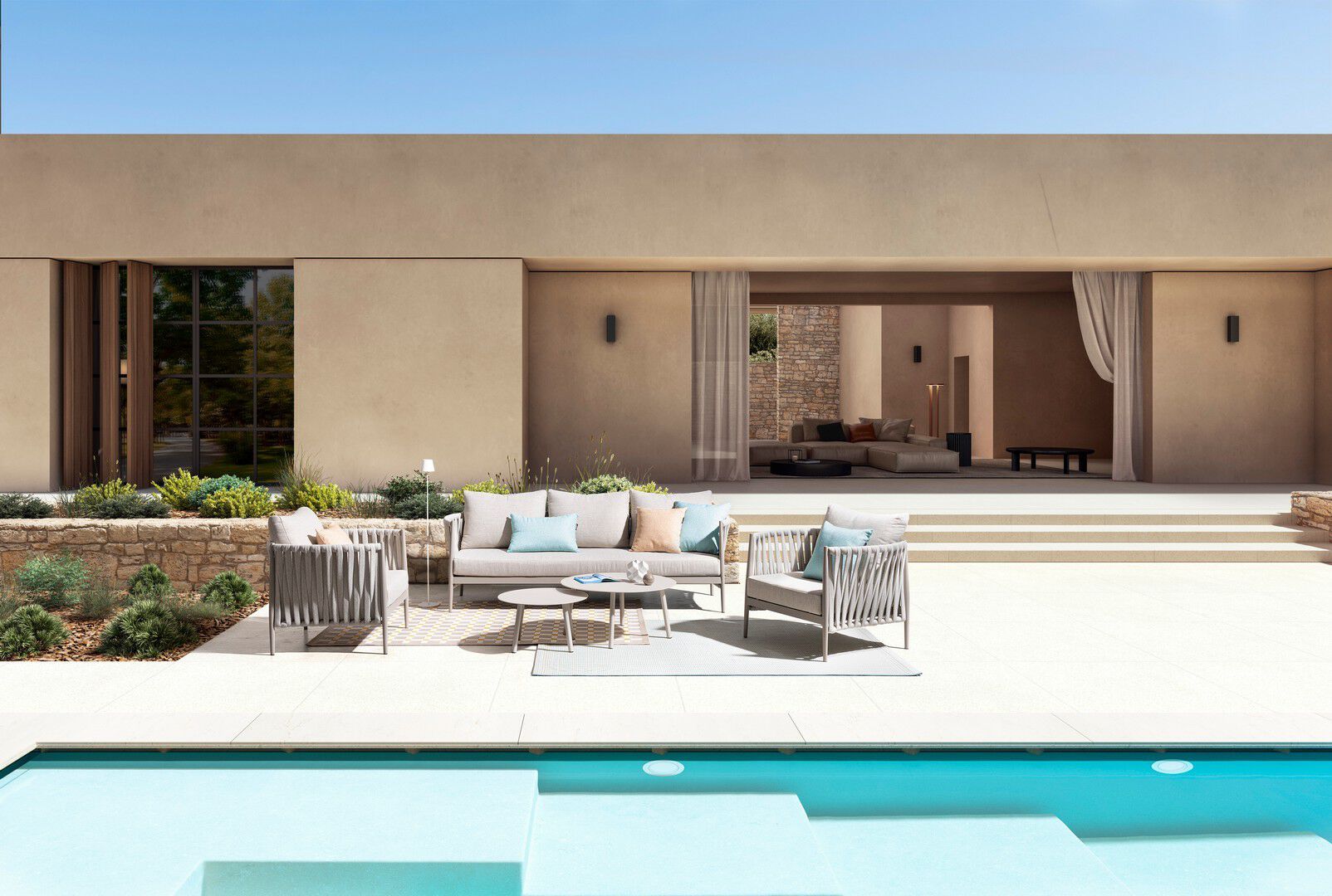 Веревочное и тканевое садовое кресло с подлокотниками BIZZOTTO Jacinta ARCH-00041239 - Вид №11