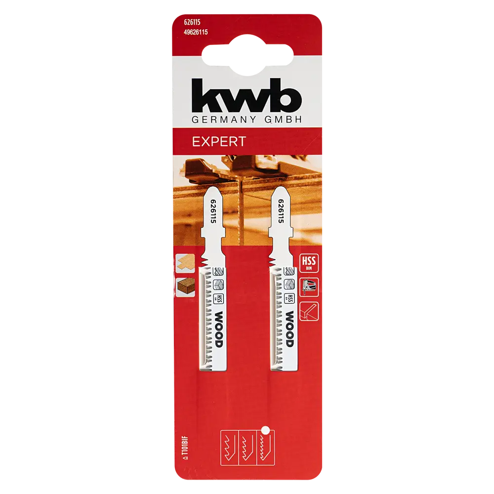 Пилка для электролобзика по дереву KWB 626115 чистый рез, 2 шт STLM-2146520 - Вид №3
