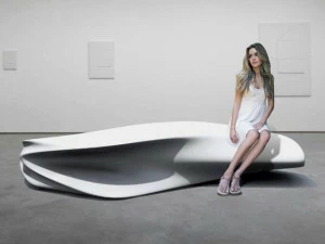 Manufatti Viscio Изогнутая скамья из реконструированного камня без спинки  Cc004