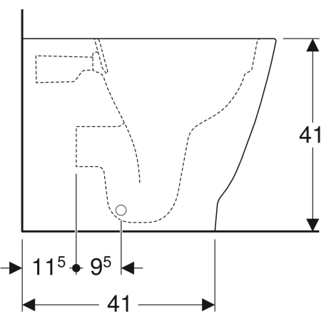 500.840.00.1 Напольный унитаз Geberit Smyle Square, приставной, закрытая форма, Rimfree Geberit  - Вид №4