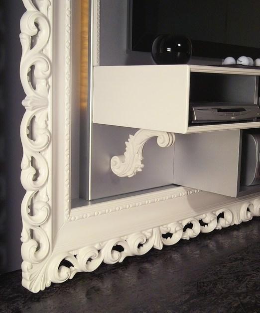 Vismara Design Стенка из лакированного дерева в стиле барокко с подставкой под телевизор Classic sun-id-1387076 - Вид №5