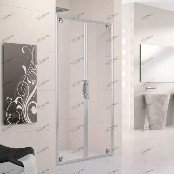 Двери в нишу 102 см LUNES B Novellini LUNES с серебристым профилем LUNESB961B