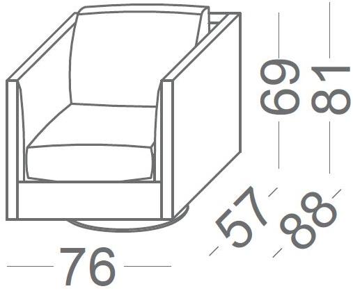 Vibieffe Поворотное кресло, обитое тканью или кожей sun-id-1476406 - Вид №2