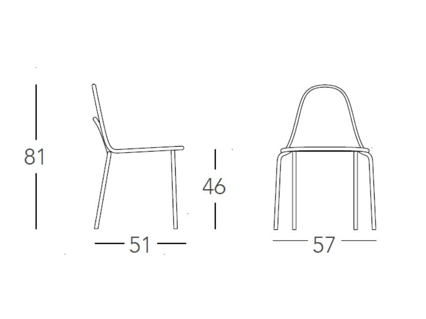 Металлический штабелируемый садовый стул S-CAB Malvasia ARCH-00049078 - Вид №19