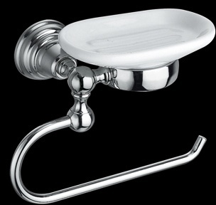 CA238 Полотенцедержатель с мыльницей, керамическая, настенный bagno&associati CANOVA