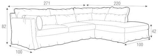 Sits 5-местный модульный угловой диван в ткани Sara sun-id-1464751 - Вид №5