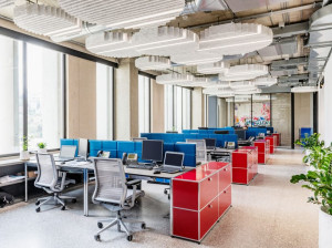 Звукопоглощающая офисная перегородка из полиэстера