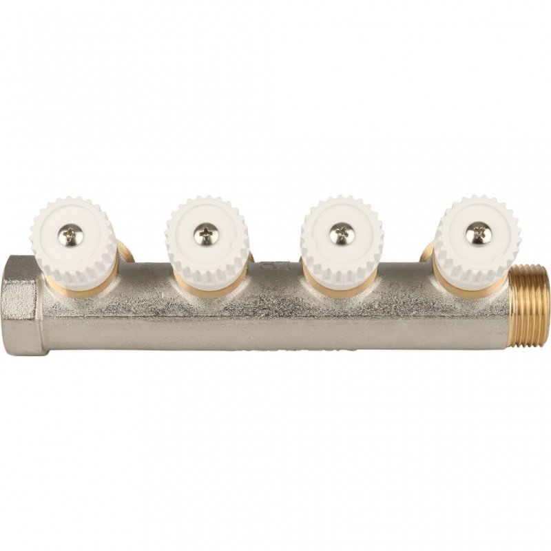 Коллектор 3/4" STOUT с вентилями на 4 выхода 3/4"ЕК SMB6851343404 - Вид №1