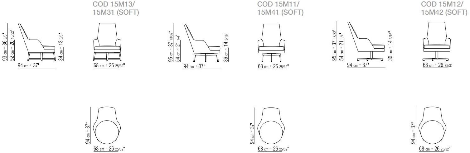 Flexform Кресло из ткани с высокой спинкой Guscioalto sun-id-1376695 - Вид №2