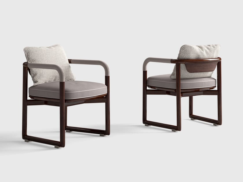 Садовый стул из ткани и кожи CPRN HOMOOD Shapes Outdoor ARCH-00019123