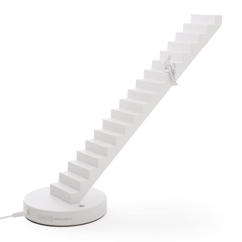 Настольная лампа белая с диммером 37х42 см Verso antracite 01490 WHI SELETTI НЕОБЫЧНЫЕ 00-3882464 Бежевый;белый  - Вид №6