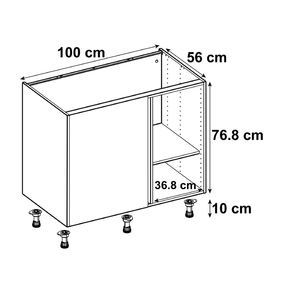 Каркас напольный Delinia ID 100x76.8x56 см, цвет белый 82000288 STLM-2123965  - Вид №1