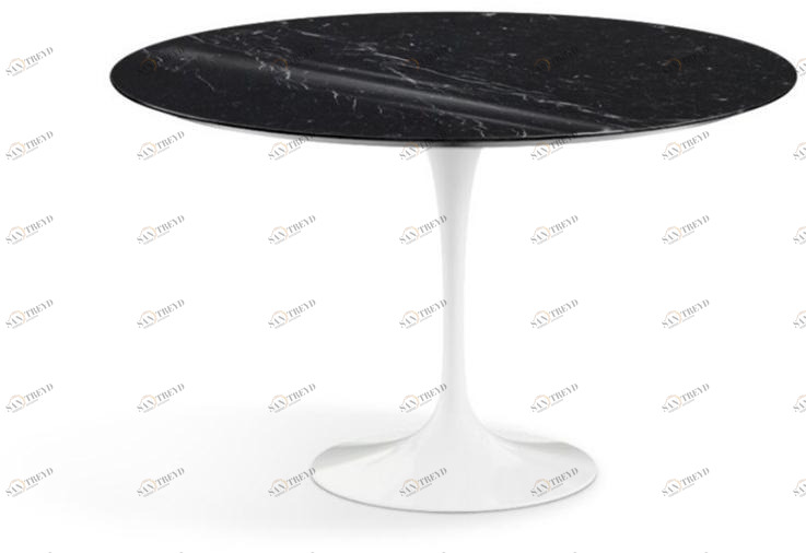 KNOLL Круглый стол с мраморной столешницей и алюминиевым основанием Tulip sun-id-1421475