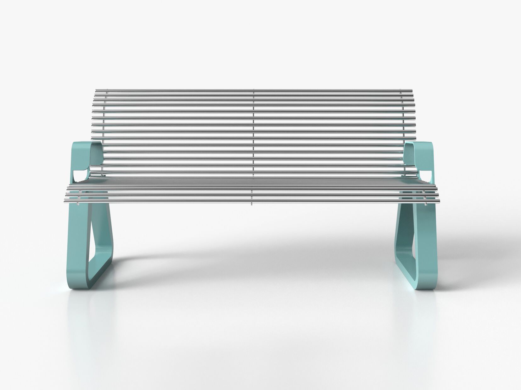 Оцинкованная стальная скамья со спинкой Viscio Urban Design GINGER ARCH-00123550 - Вид №10