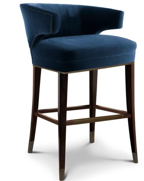 BRABBU Табурет высокий, обитый тканью, со спинкой Ibis sun-id-1422610 - Вид №1