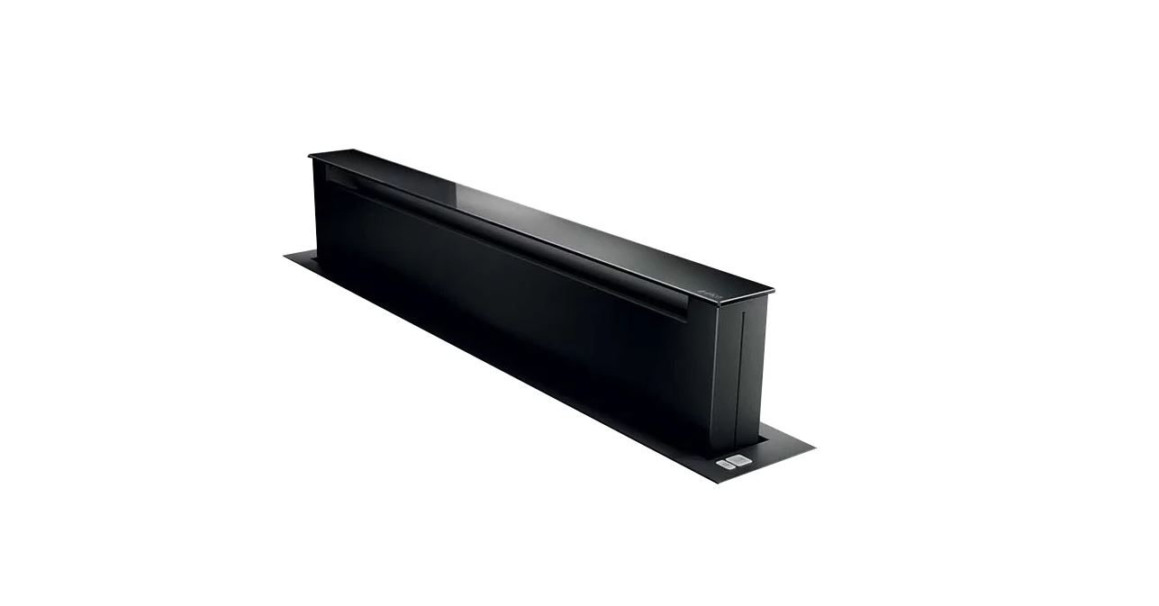 PANDORA BL/F/90-PRF0120979 Вытяжка / встраивается в столешницу, 90см, 1200м3, периметриальное всасывание, пульт ду, электронное управление, черная Elica  - Вид №1