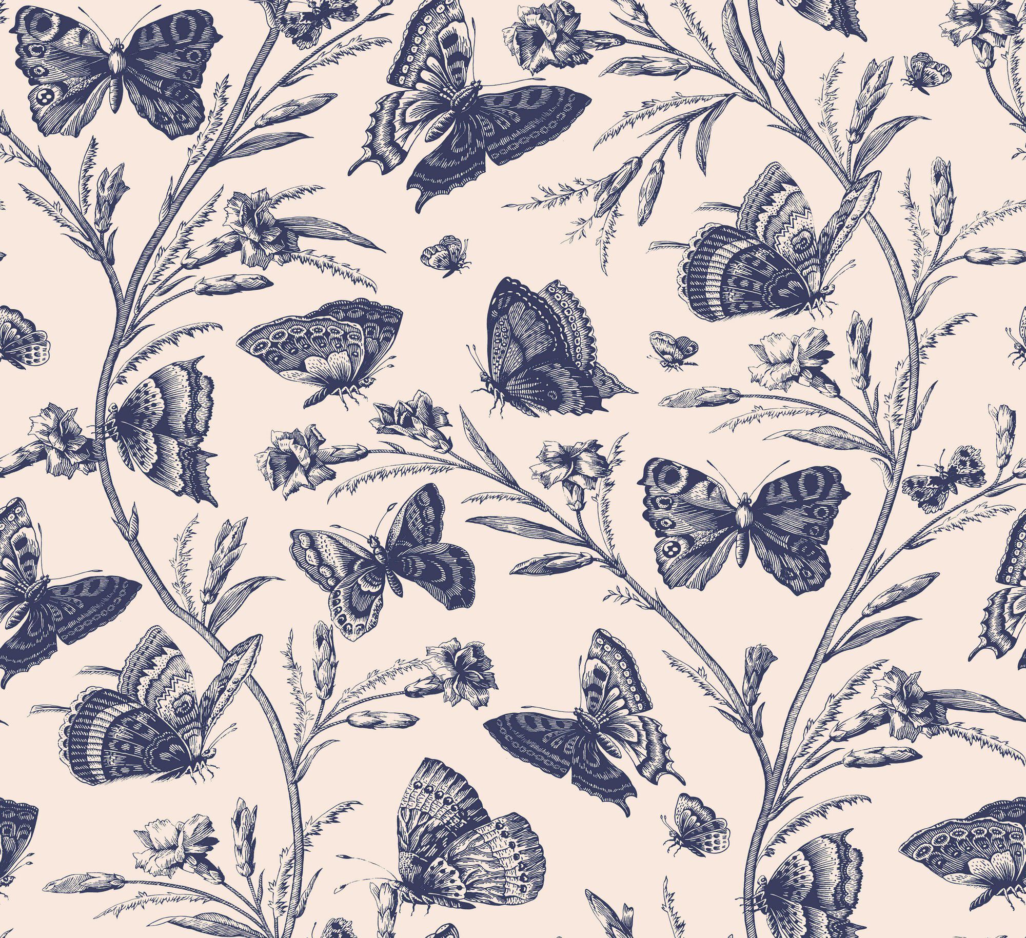 Цветочные узоры нетканые обои LELIEVRE Quenin-Belle Époque ARCH-00007690 - Вид №1