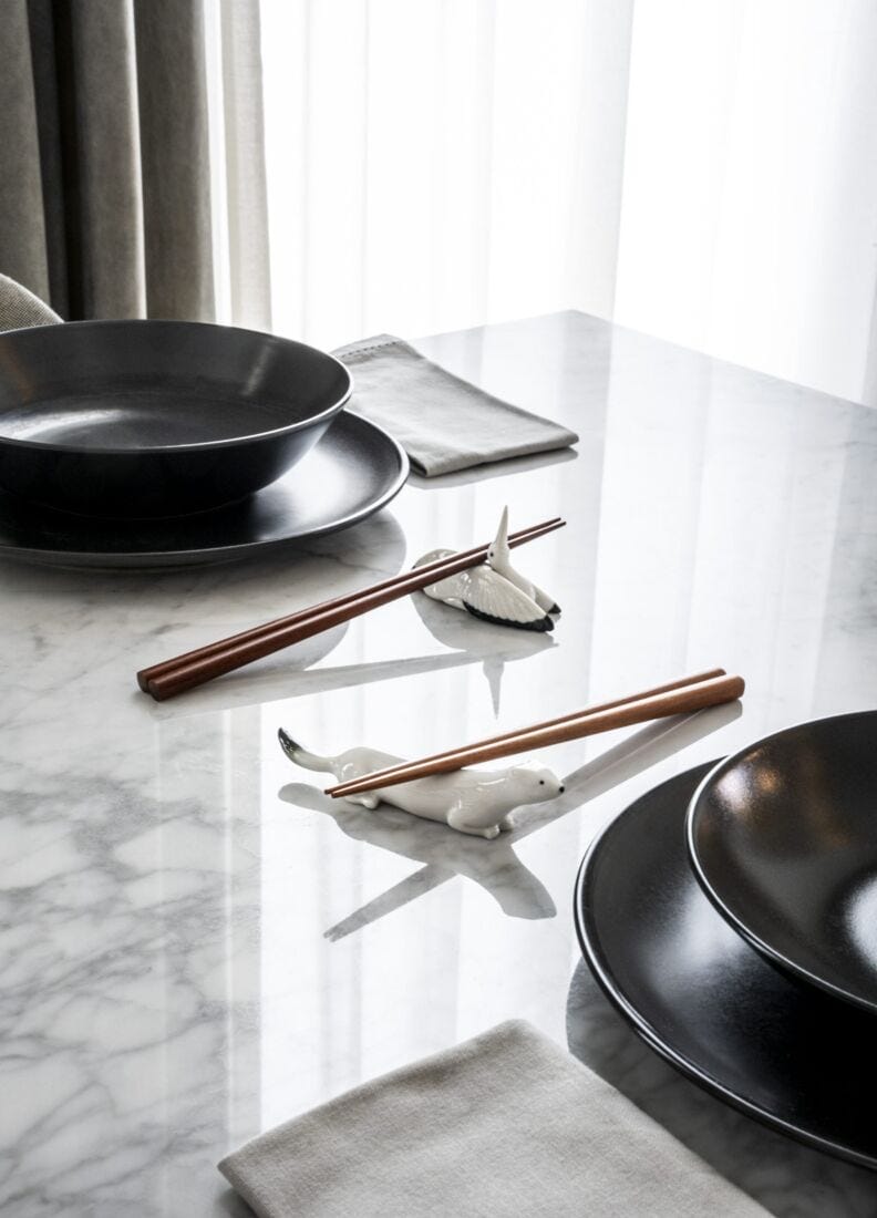 Фарфор безделушки Lladró ERMINE AND CRANE CHOPSTICKS SET ARCH-00029204 - Вид №1