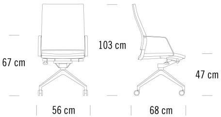 Thonet Офисное кресло на колесиках S 95 sun-id-1365832 - Вид №1