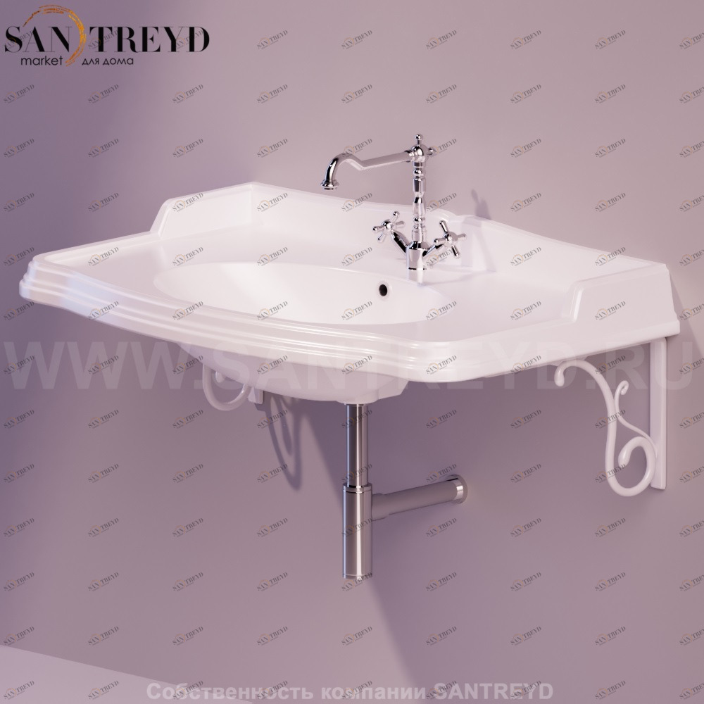 MNSARBIANCO Подвесная раковина настенная прямоугольная Simas Arcade белая