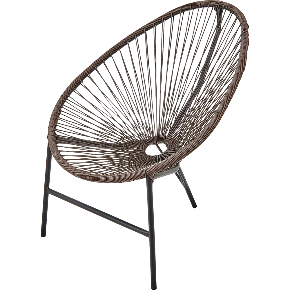 Садовый стул без подушки Acapulco 73x88x83 см сталь/искусственный ротанг темно-коричневый 89136564 STLM-2117380 Santreyd  - Вид №1