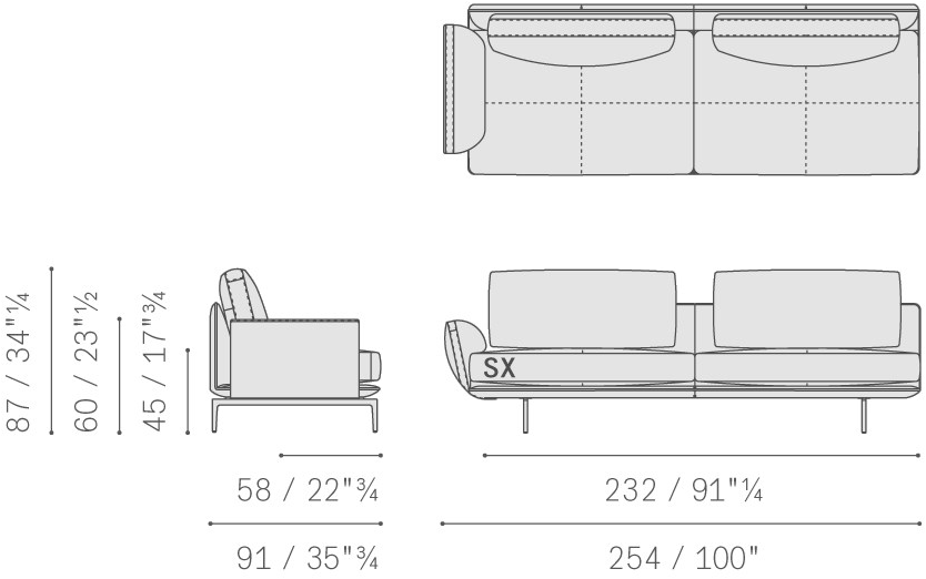 Poltrona Frau Модульный диван из кожи и ткани La collezione - divani e poltrone sun-id-1487212 - Вид №22