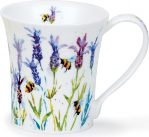 10675866 Dunoon Кружка Dunoon Пчелы и лаванда.Джура 210мл, фарфор Фарфор костяной