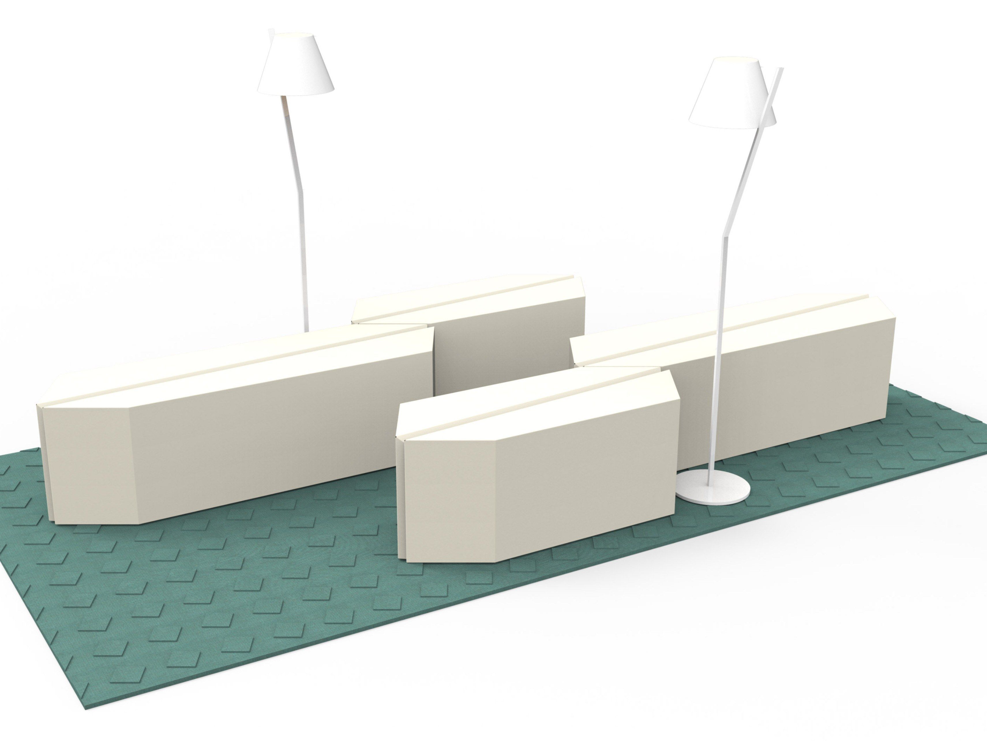 Модульная скамья из пены QM без спинки Quinze & Milan LEAF ARCH-00120653 - Вид №2