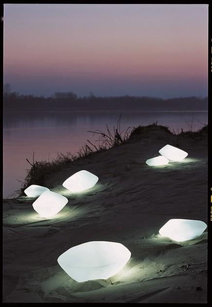 Oluce Настольная лампа из дутого стекла Stones of glass sun-id-1480493 - Вид №4