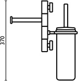 MS445 Стойка подвесная с бумагодержателем и ёршиком bagno&associati Complementi Bagno & Associati - Вид №1