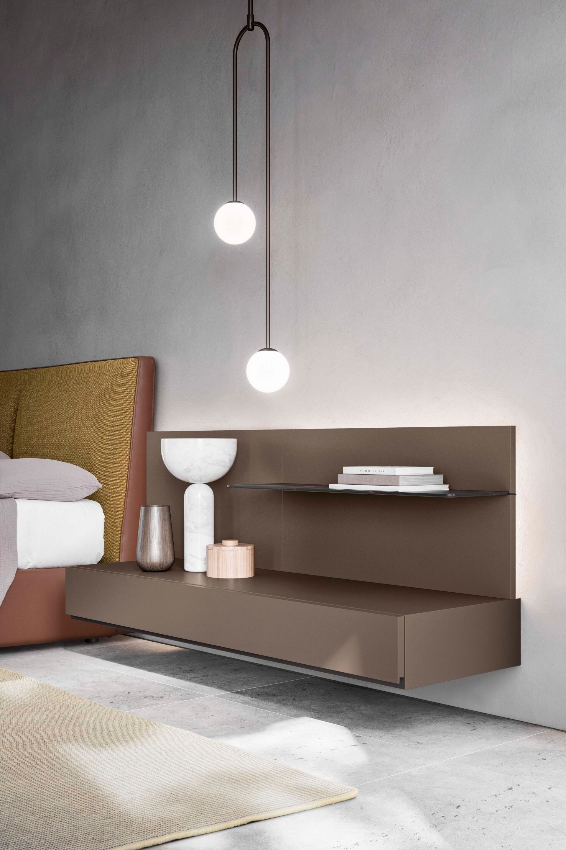 Высокое изголовье для двуспальной кровати со встроенными тумбочками Alf DaFrè SUITE SYSTEM 2 ARCH-00143538 - Вид №28