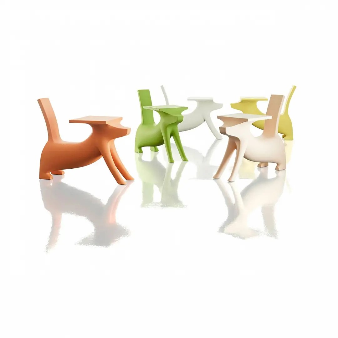 Magis Le Chien Savant MT830 AR Детский стул / детский стол из полиэтилена. Цвет: Оранжевый 1647 C  - Вид №2