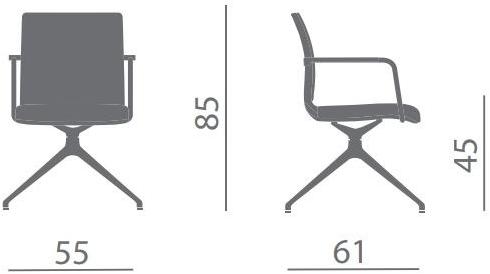 Kastel Кресло вращающееся на козелке с подлокотниками Karma sun-id-1398639 - Вид №3